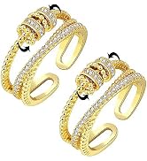ZLY 2 PCS Fidget Ring for Women,Spinning Ring,To My Daughter Fidget Ring,Open Adjustable Ring for...