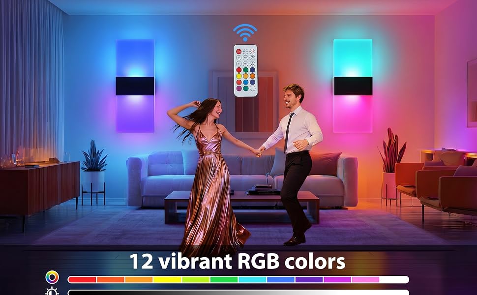 Rechargeable Battery Powered RGB Wall Sconce