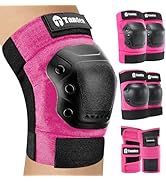 Tanden Skateboard Protective Gear Youth Knee Pads and Elbow Pads Set, Elbow and Knee Pads for Rol...