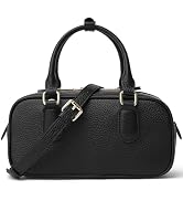 DORIS&JACKY Genuine Leather Top Handle Purse for Women, Small Crossbody Bags Boston Barrel Handba...