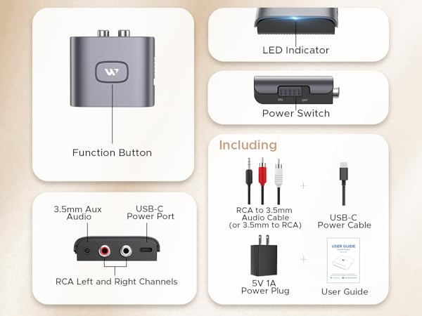 rca bluetooth adapter bluetooth to rca adapter bluetooth audio receiver bluetooth rca adapter