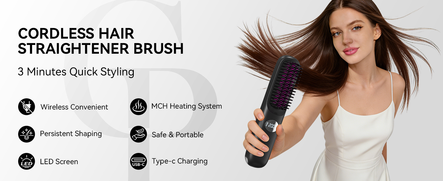 cordless hair brush