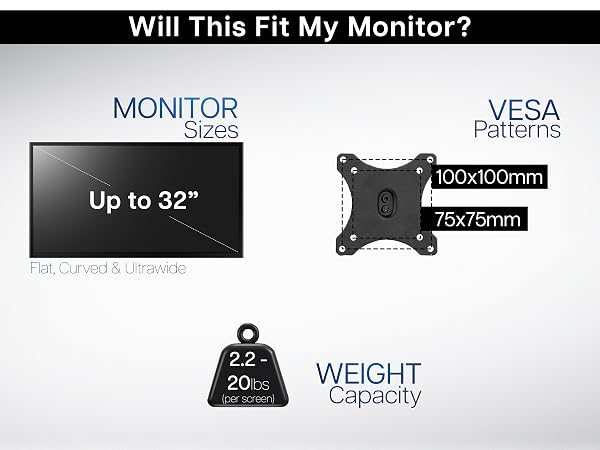 Pneumatic Single Monitor Desk Mount