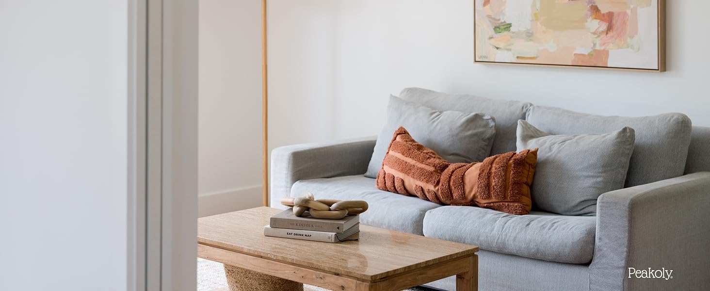 Peakoly acacia wood chain link as coffee table decor