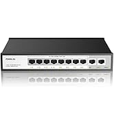 8 Port Full Gigabit PoE+ Ethernet Network Switch, with 2 Gigabit Uplink Ports Up to 30W Per PoE P...
