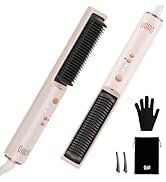 Quico Hair Straightener Brush, 100-240V Dual Voltage Ionic Straightener Brush for Women, Ceramic ...
