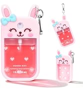 Kivzex Bunny Silicone Case for Touchland Hand Sanitizer Spray with Keychain Holder, Compatible wi...