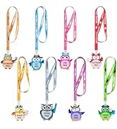 BeYumi Owl Hall Lanyards Passes – 8 Sets Hall Lanyards Passes Classroom Passes Set Unbreakable PV...