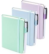 feela 3 Pack Pocket Small Notebook Journals, Mini Cute Hardcover College Ruled Notepad Women Offi...
