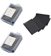 20Pcs Black Magic Bangs Hair Pad, Plastic Paste Posts Square Hair Pad, Styling Tool Barber Acesso...