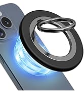 CISID Phone Ring Holder, Dual Sided Magnetic Phone Grip Magnet Cell Phone Finger Holder for Hand ...