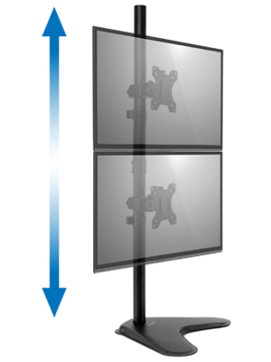 Mount-It! Stacked Dual Monitor Desk Stand