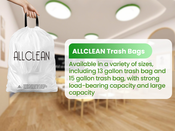 15 gallon trash bags kitchen tall drawstringn unscented trash bag 14 gallon garbage bags 13+ gallon
