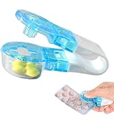 1pc Blue Portable Pill Taker, Tablets Pills Blister Pack Opener Assistance Tool,Travel Pill Taker...