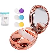 Contact Lens Cases, 5 in 1 Travel Contact Lens Box with Mirror Tweezers Remover Tool Solution Bot...