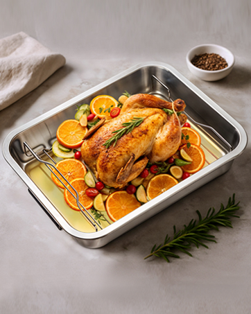 turkey roasting pan with rack