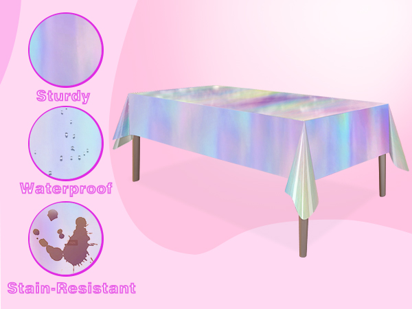 iridescent party decorations