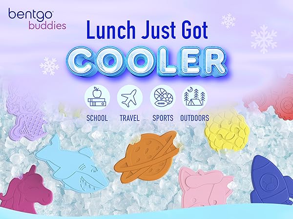 bentgo buddies slim ice packs for school travel sports outdoors kids ice packs for lunch thin