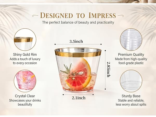 Gold Plastic Cups