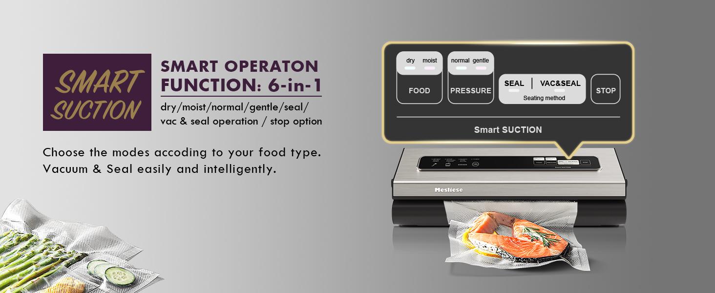 SMART SUCTION 6-IN-1 DRY MOIST SEAL VACUUM OPERATION
