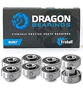 Fireball Dragon Skateboard Bearings Set - 8 Pack Longboard Bearings for Skateboards & Roller Skat...