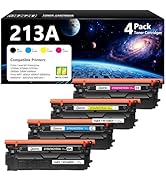 213A Toner Cartridge 4 Pack with Chip Compatible for HP 213A 213X W2130X W2130A Replacement for H...