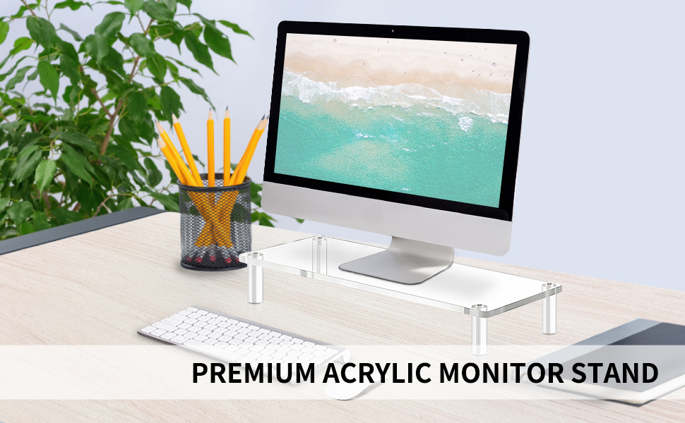Acrylic Monitor Stand Riser