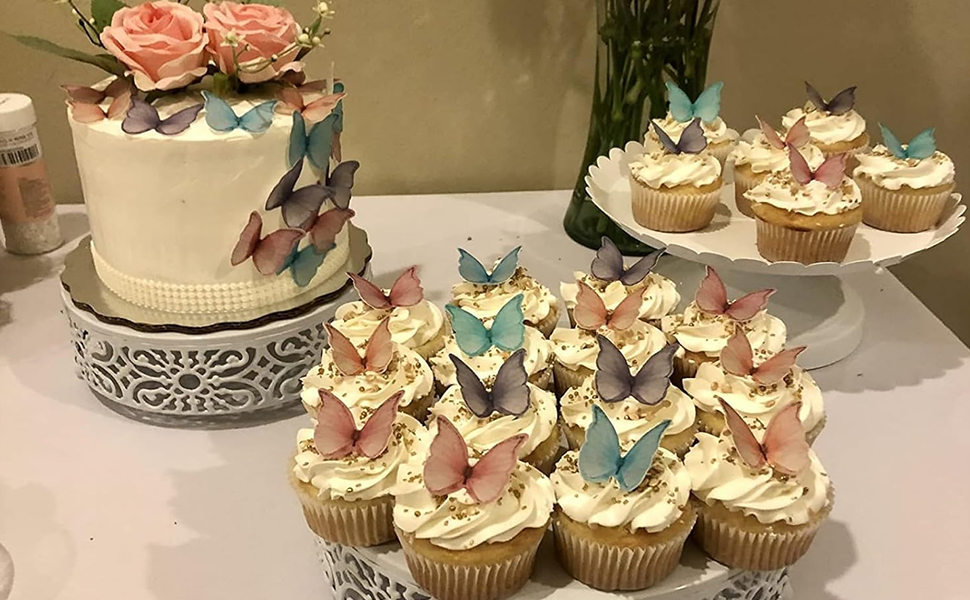 Edible butterflies for cake decorating