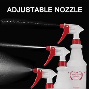 Plastic Spray Bottle 4 Pack All-Purpose Heavy Duty Spraying Bottles for Cleaning Solution
