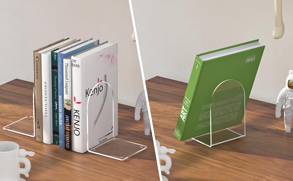 bookends book ends holder stoppers shelf stand organizer clear shelves acrylic decor heavy books