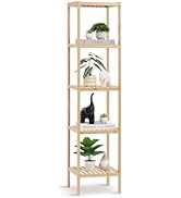 VEVOR 5-Tier Bathroom Standing Shelf, Narrow Shelving Unit, Display Storage Rack Organizer, Frees...