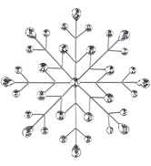 hogardeck Christmas Decorations Indoor, Metal Snowflakes for Winter Wall Decor, Xmas Wall Art Dec...
