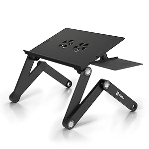 height adjustable desk riser portable laptop stand with mouse pad mousepad holder tray cooling fan
