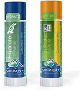 STREAM 2 SEA Cucumber Mint Lip Balm Set, Reef Safe SPF 30 and Hydrate Organic Lip Balms, Moisturi...
