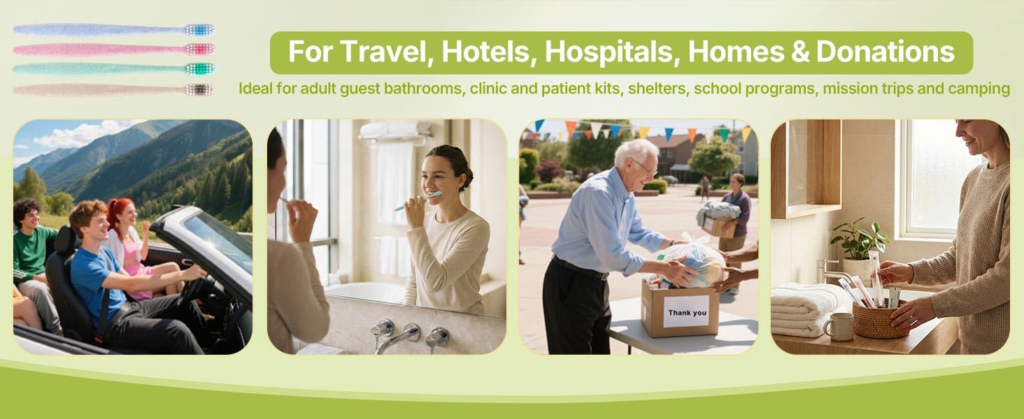 For travel, hotels, hospitals, homes & donations—ideal for guest bathrooms and hygiene kits