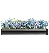 Donext Raised Garden Bed Kit - Metal Raised Bed Garden 7.6x3.7x0.98ft for Flower Planters, Vegeta...