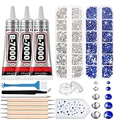 B7000 Glue and Rhinestones for Jewelry Making, Bedazzler Kit with 4013 PCS Rhinestone B-7000 Supe...