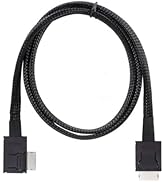 chenyang SFF-8611 Cable OCuLink PCIe PCI-Express 4.0 SFF-8611 4i Male to SFF-8611 Male 90 Degree ...