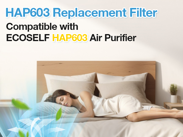 Air Purifier Replacement Filter for ECOSELF HAP603 Air Purifier
