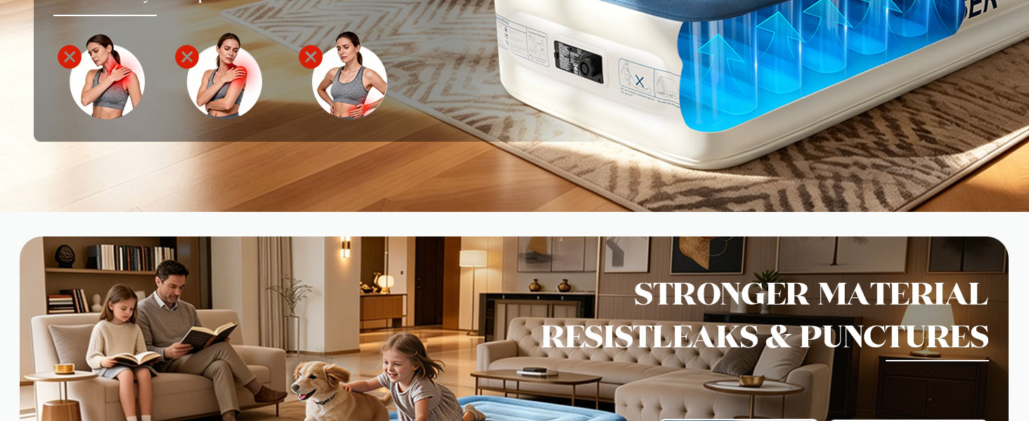 Twin air mattress with built in pump