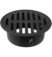 Antrader 1pcs Round Floor Drain Cover,4 Inch Stainless Steel Floor Drain,Sewer Drain Cover for Ou...