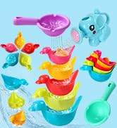 Fajiabao Bath Toys for Kids Ages 1-3 8 PCS Toddler Bath Toys Mold Free