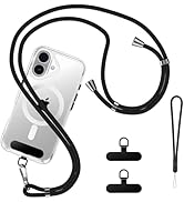 Uenlio CellPhone Lanyard Set, 1-Adjustable Necklace Lanyard Strap Crossbody, 1-Multifunctional Ph...