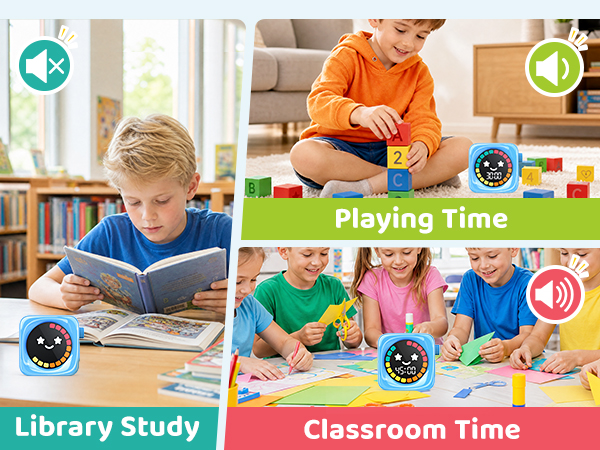 Countdown Timer toddler timer with 3 Levels of Volume