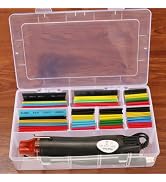 Heat Shrink Tubing Kit + Mini Heat Gun for Shrink Tubing - 328pcs 2:1 Wire Shrink Wrap Tubing + 3...