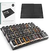 EDELHAUS Spice Drawer Organizer - Expandable Spice Rack for Drawer, Black Seasoning Organizer for...