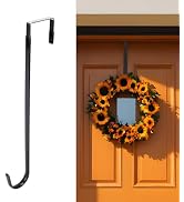 FYY Wreath Hanger for Front Door - 12” Over The Door Hooks for Easter Halloween Christmas Decorat...