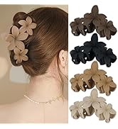Ondder Large Matte Claw Hair Clips for Women - 4.5 Inch Non-Slip Strong Hold Clips for Thick Hair...