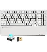 Hexgears X4 Wireless Mechanica Keyboard, 99-Key Clicky Switch White Backlit Gaming Keyboard - NKR...