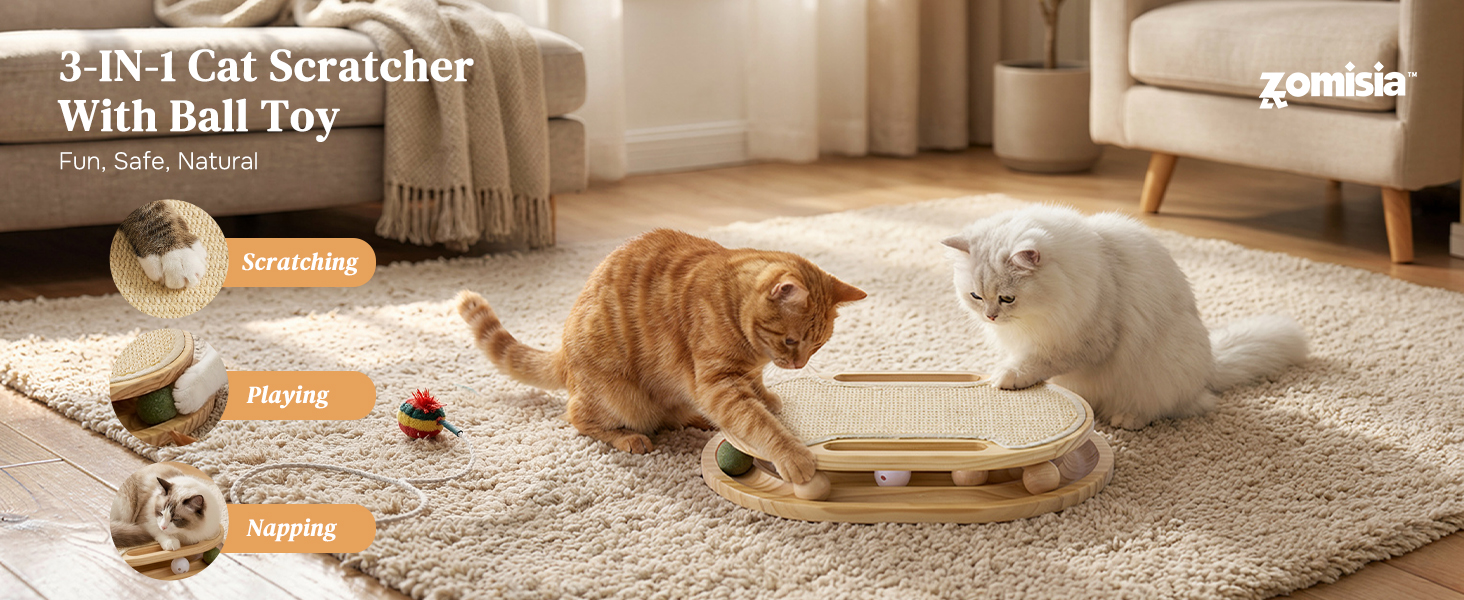 Cat Scratcher with Ball